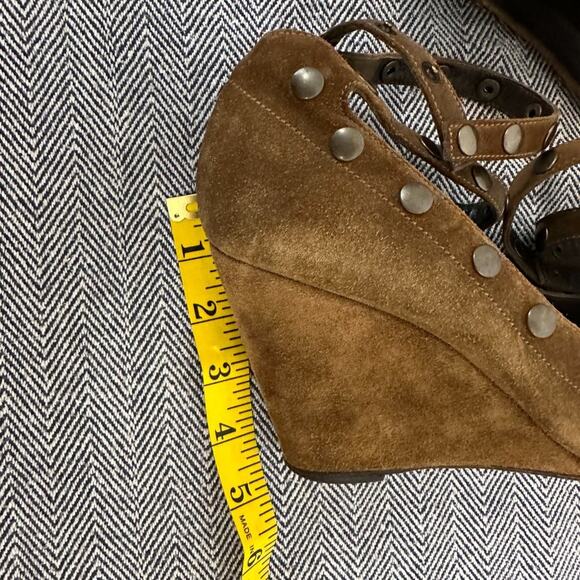 TILA MARCH - Suede Wedge Heel with Ankle Strap - Picture 5 of 8